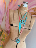 Turquoise Peacekeeper Sari Necklace