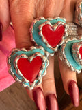 Double the Love Turquoise Heart Ring ATG