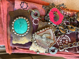 “Honky Tonk Buckle Necklace” – Art by Amy Belt Buckle Statement Chain