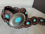 Brown/Turquoise Trail Belt