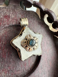 Tibetan Moonstone/Labradorite Star Pendant