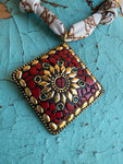 JTO Mosaic Dreams - Crimson Spirit Scarf Necklace