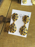 Jennifer Thames Originals – Night Blue Teardrop Link Earrings