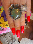 Tibetan Turquoise Pyrite Ring