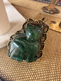 Jade Cat Spirit Ring