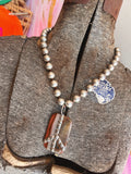 Jasper Peace on Navajo Pearls Necklace