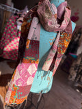 Jaded Gypsy Kantha Patchwork Skinny Scarf