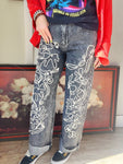 Graffiti Luxe Black Jeans