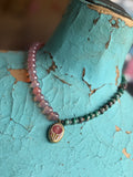 Lady the Brand Split Necklace – Tulip Pink & Ruby Zoisite