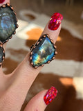Labradorite Flash Ring by Jennifer Thames Originals