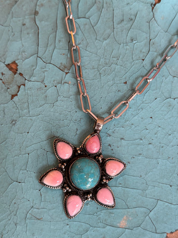 Tibetan Turquoise/Conch Necklace