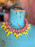 Pink Carousel Kisses Necklace