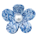 Linny & Co. Hair Clip - Gigi - Pearl Center - Blue Marble