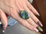 Moonlit Rope Labradorite Ring