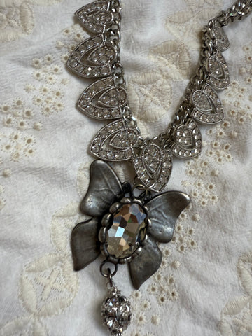 Art By Amy Crystal Butterfly Necklace