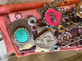 “Honky Tonk Buckle Necklace” – Art by Amy Belt Buckle Statement Chain