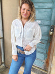 Meadow Mist Eyelet Blouse