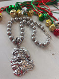 Silver Santa Necklace