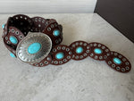 Brown/Turquoise Trail Belt