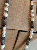 Silver Mist Pearl Wrap Necklace by A Rare Bird