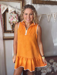 Tangerine Collar Dress