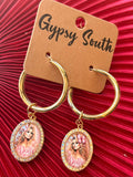 Golden Glam Portrait Hoops