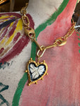 Jennifer Thames Watercolor Heart Necklace
