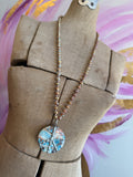 Hippie Chic Wearable Art - Gemstone Peace Necklace H