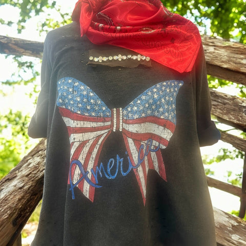 Liberty Bow Tee — by A Rare Bird