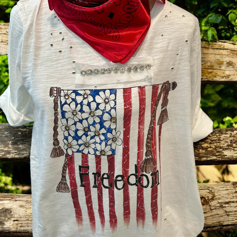 Freedom Blooms Tee — by A Rare Bird