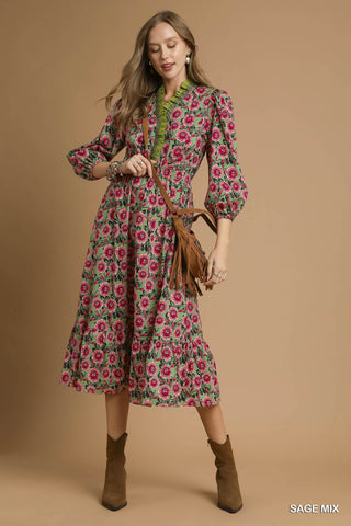 Garden Party Ruffle Midi