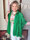 Emerald Sequin Kimono/Top