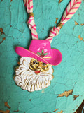 Pink Cowboy Santa Scarf Necklacee Jennifer Thames