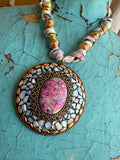 JTO Mosaic Dreams - Rosé Glow Scarf Necklace