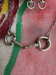 AB Snafflebit Necklace & Earrings Set