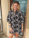 Nomad Script Embroidered Dress