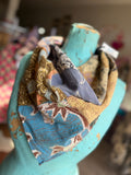 Jaded Gypsy Kantha Patchwork Small Square Scarf