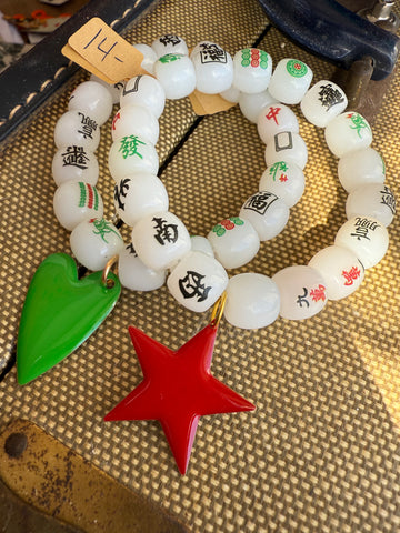Lucky Mahjong Stretch Bracelets