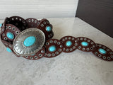 Brown/Turquoise Trail Belt