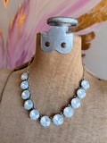Opal Chunky Crystal Necklace - White or Pink