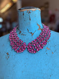 Pink Solid Starlight Collar Crystal Necklace