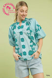 Ocean Breeze Printed Blouse