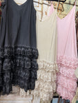 A Rare Bird Vintage Slip Dress Black / Tan / Pink