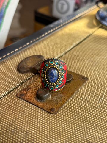 Jennifer Thames Gemstone + Sodalite Ring (Size 9)