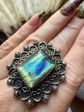 Moonstruck Heart Labradorite Ring