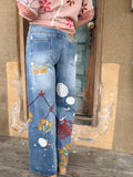 Bohemian Bloom Wide Leg Jeans