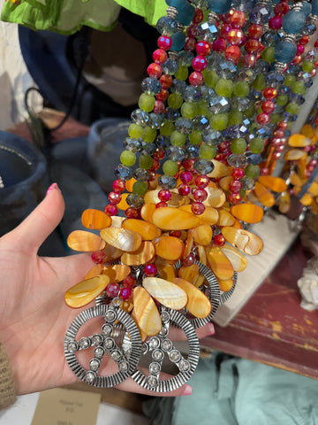 A Rare Bird Colorful Peace Necklace