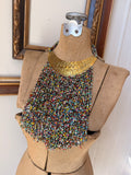 Golden Nomad Seed Bead Bib Necklace