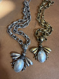 Queen Bee Pearl Pendant Necklace