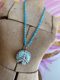 Hippie Chic Wearable Art - Gemstone Peace Necklace I